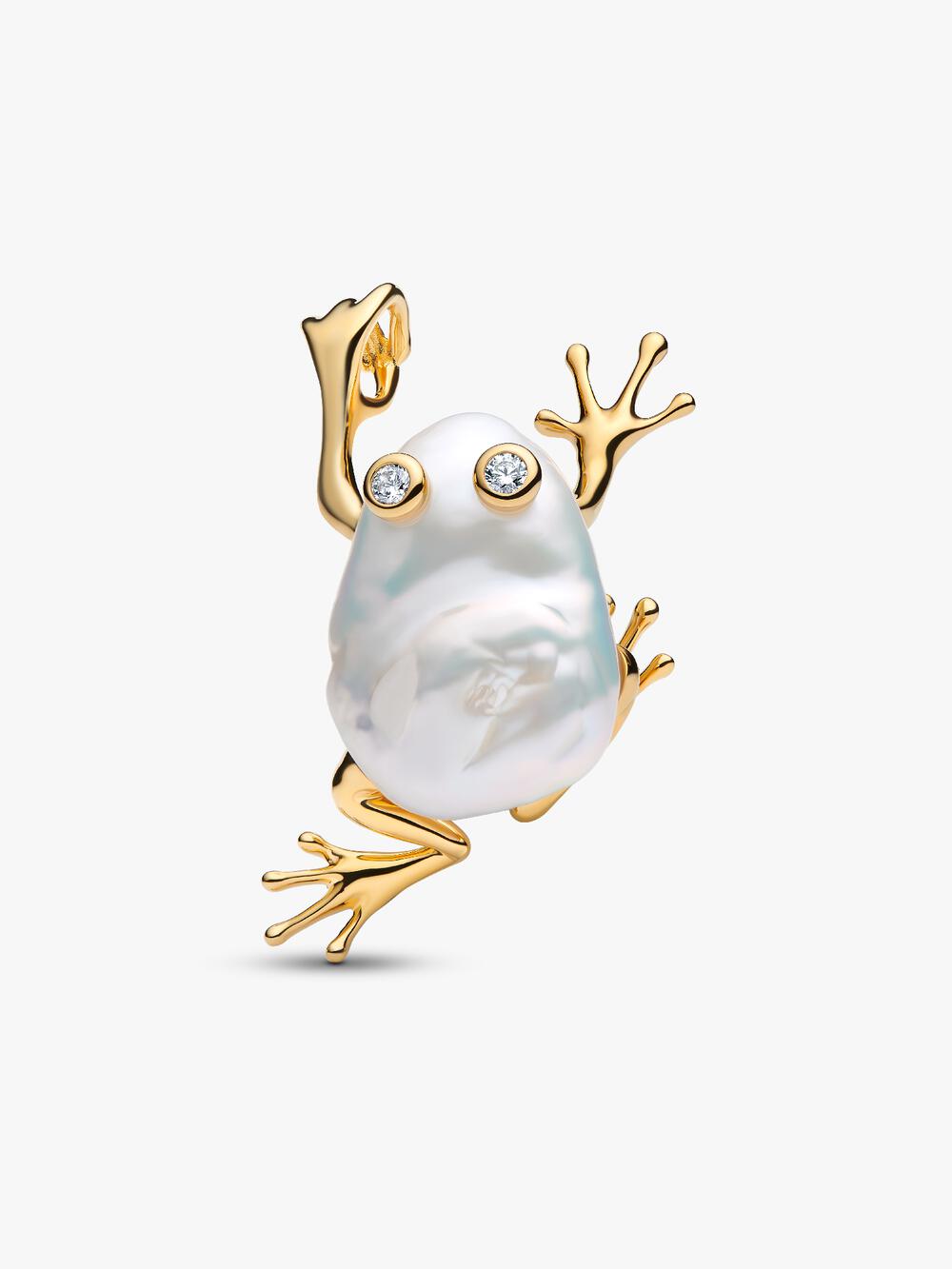 Treated Freshwater Cultured Baroque Pearl Oversized Frog Pendant K2 Tl