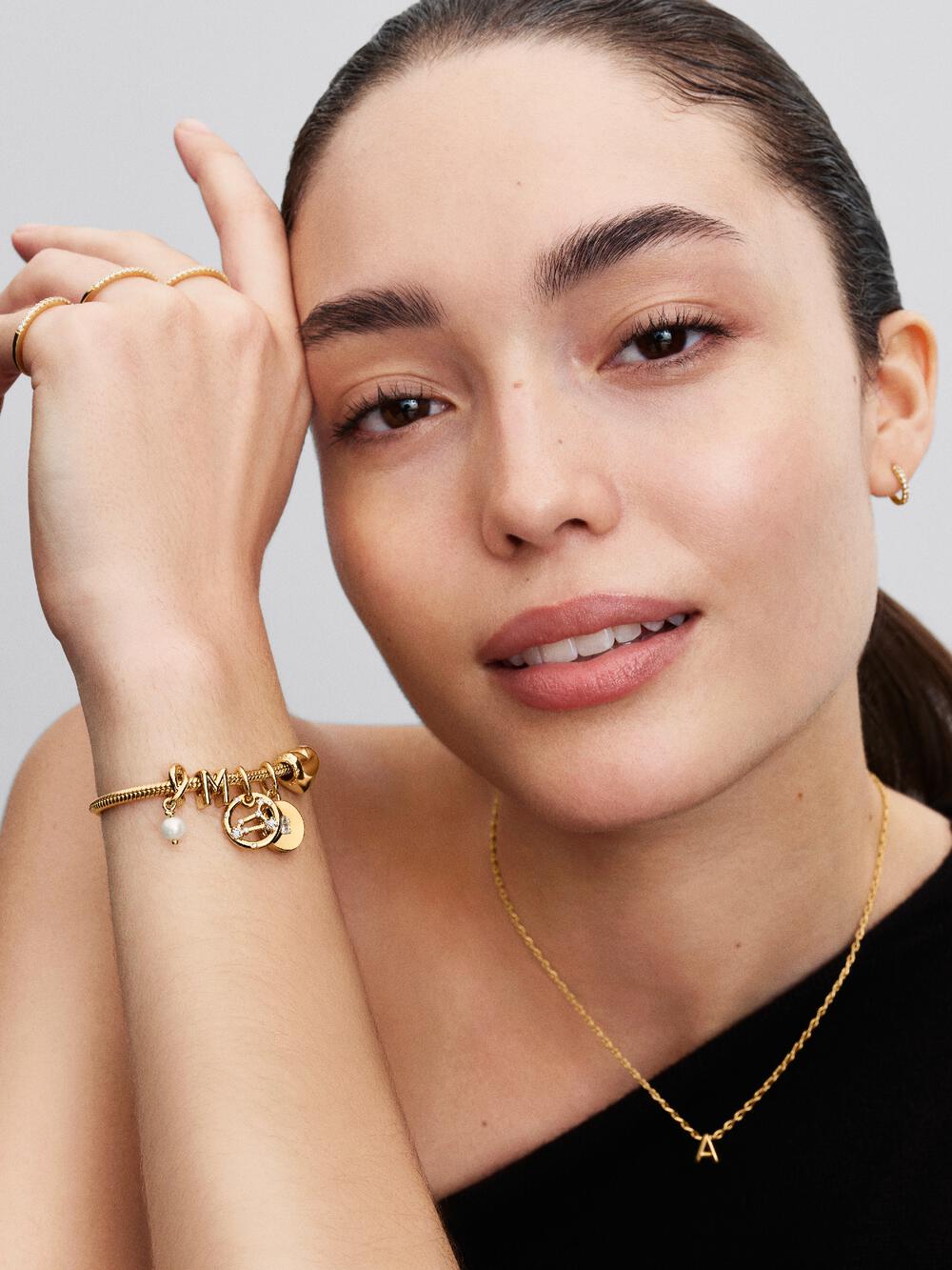 Heart Clasp Snake Chain Bracelet R9 ZN