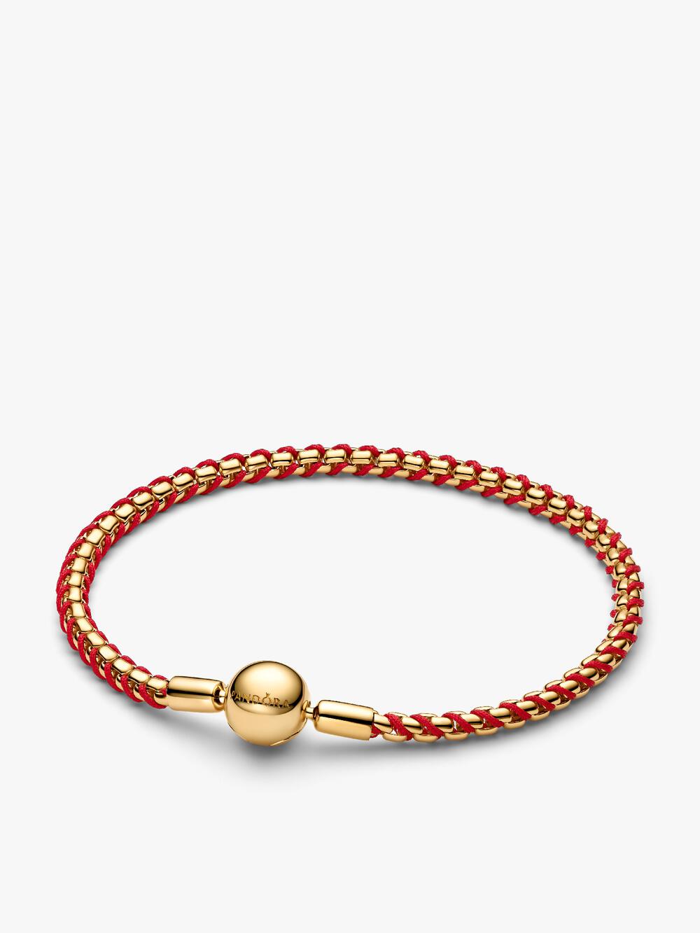 Moments Red Woven Leather Bracelet O6 ro