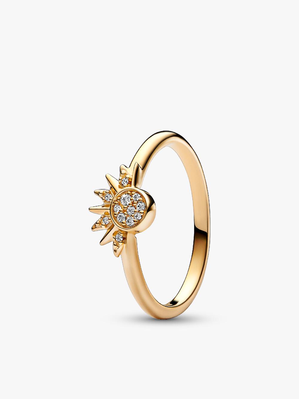Clear Sparkling Crown Solitaire Ring I5 Be