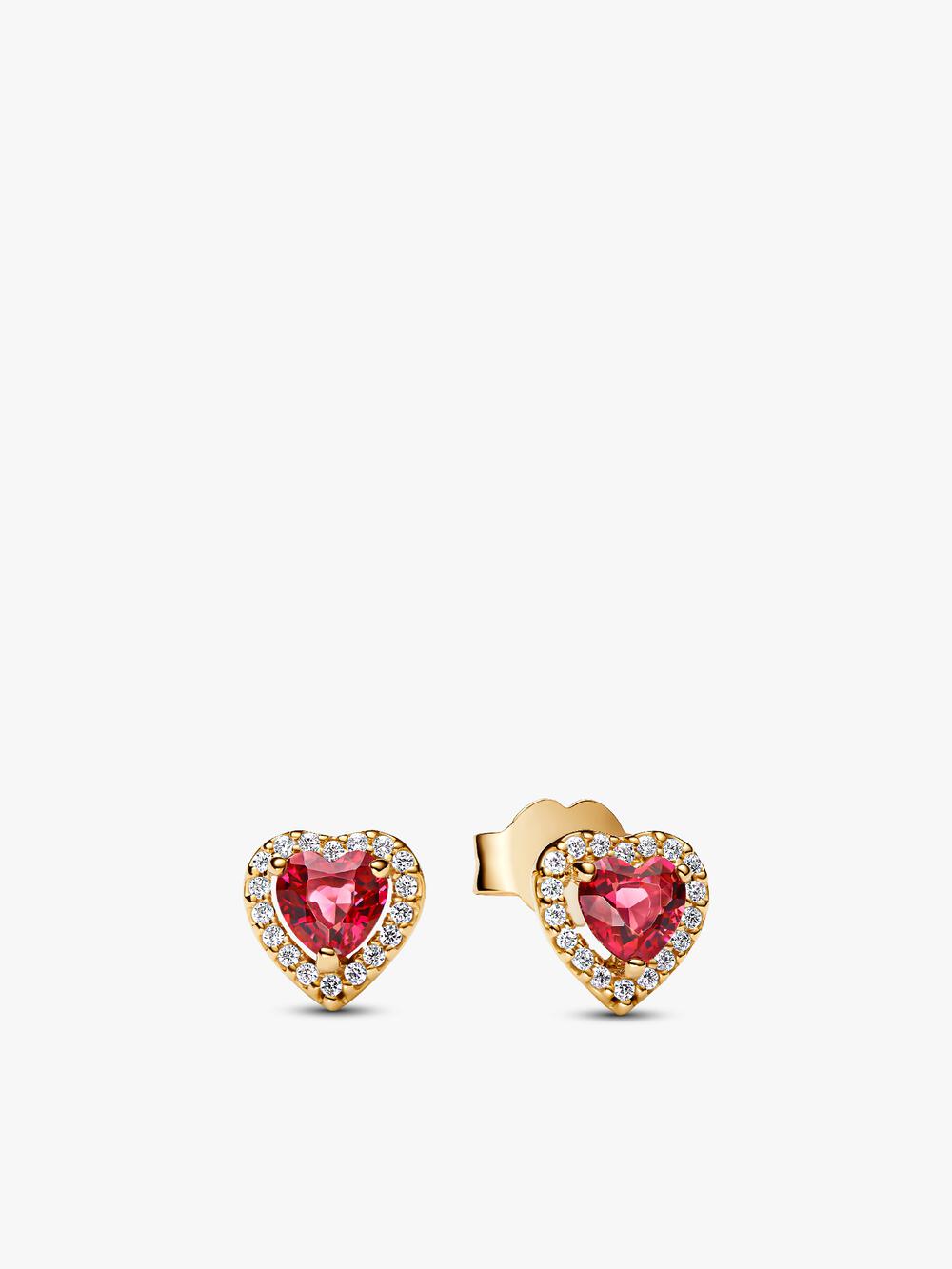 Round Pavé Halo Stud Earrings U8 6X