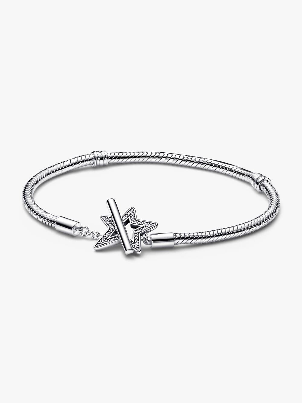Moments Asymmetric Star T-bar Snake Chain Bracelet G4 ij