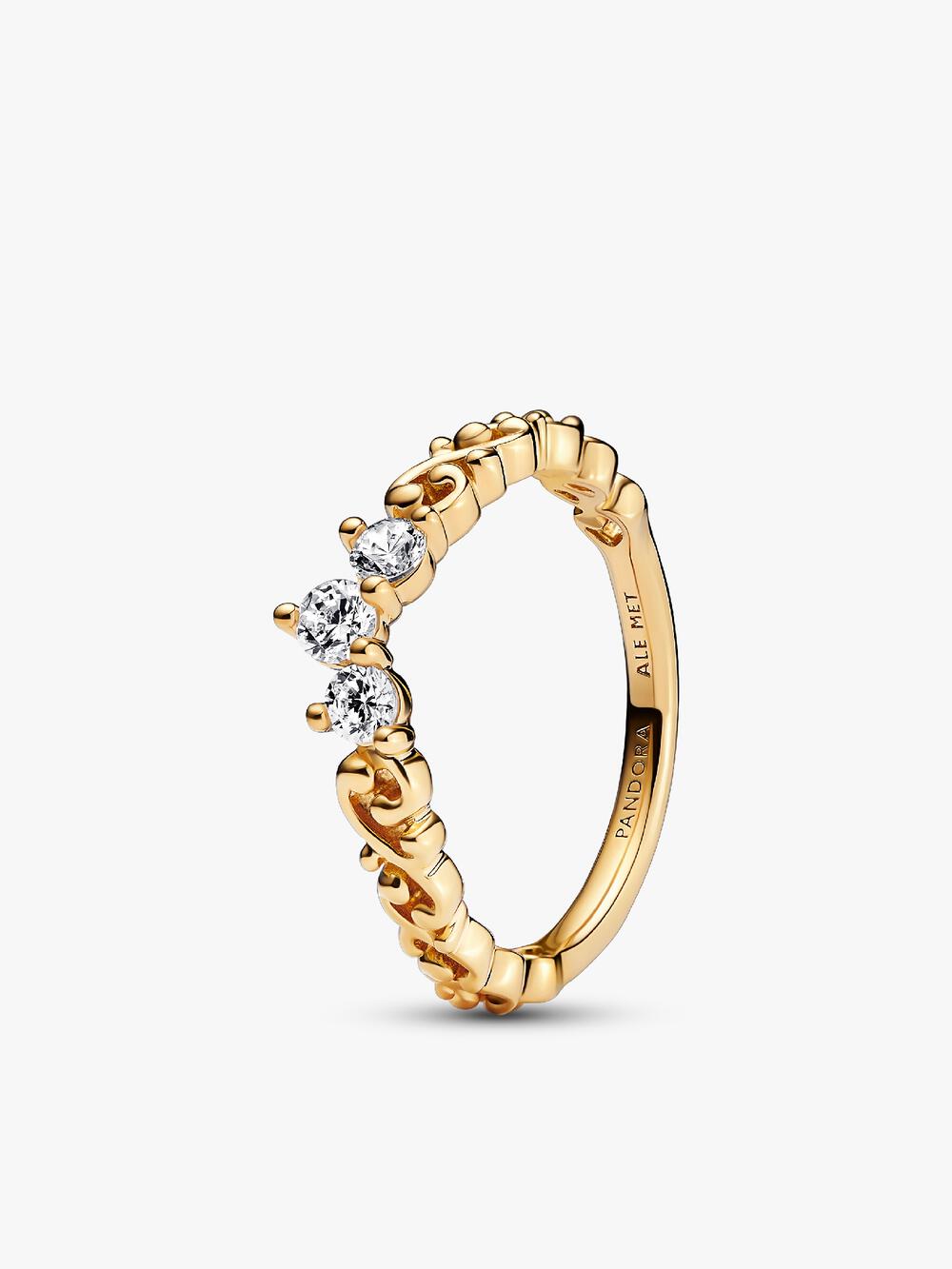Clear Sparkling Crown Solitaire Ring I5 Be