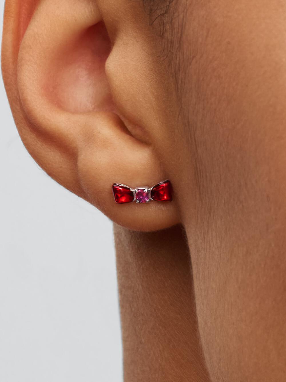 Disney Snow White Bow Stud Earrings X2 Sr