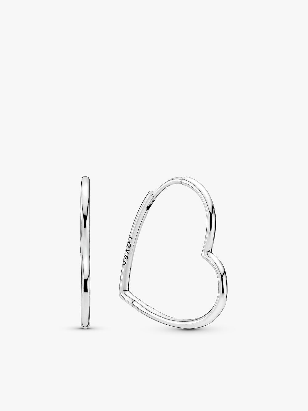 Sparkling Heart Padlock Stud Earrings V0 Oq
