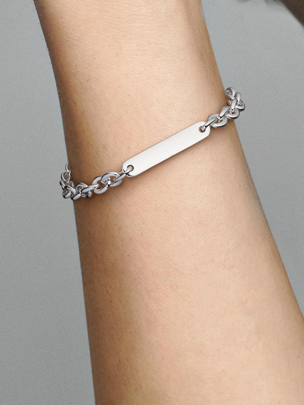 Engravable Bar Link Bracelet J4 Vm