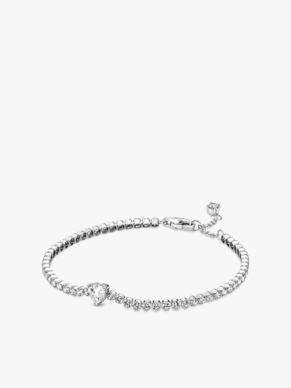 Double Heart Sparkling Ring A7 hC