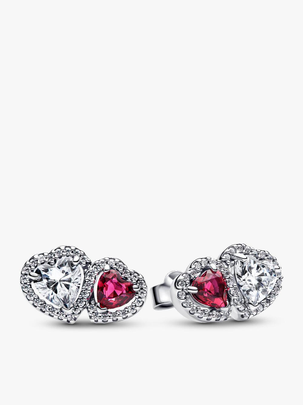 Sparkling Pear Halo Stud Earrings K8 ZR