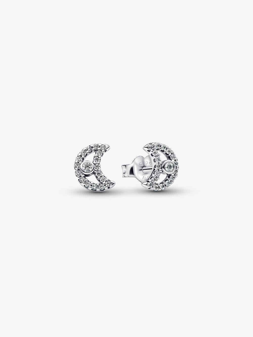 Sparkling Moon Stud Earrings H0 G9