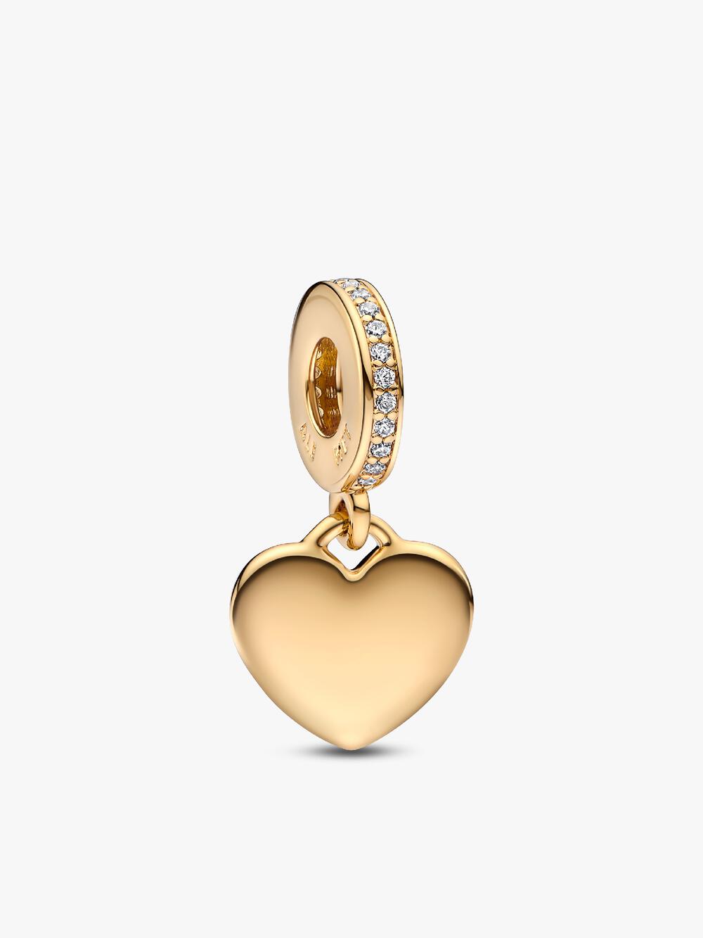 Engravable Heart Tag Dangle Charm Bracelet Set T7 5u