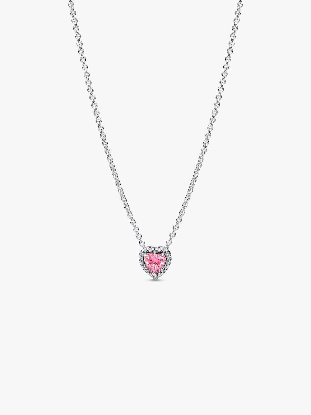 Pink Elevated Heart Necklace G4 3S