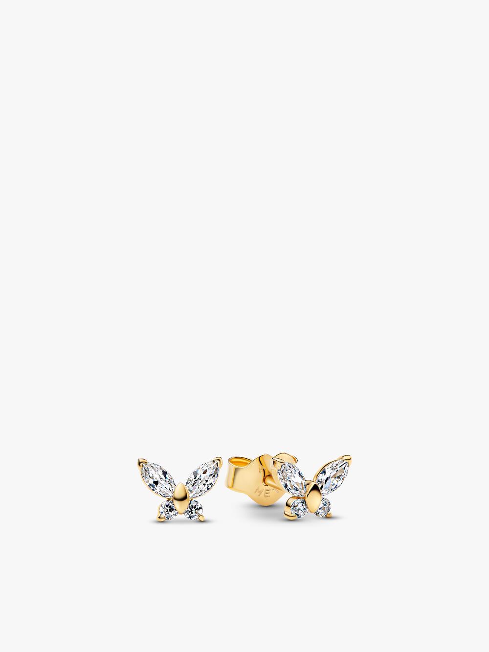 Round Pavé Halo Stud Earrings U8 6X