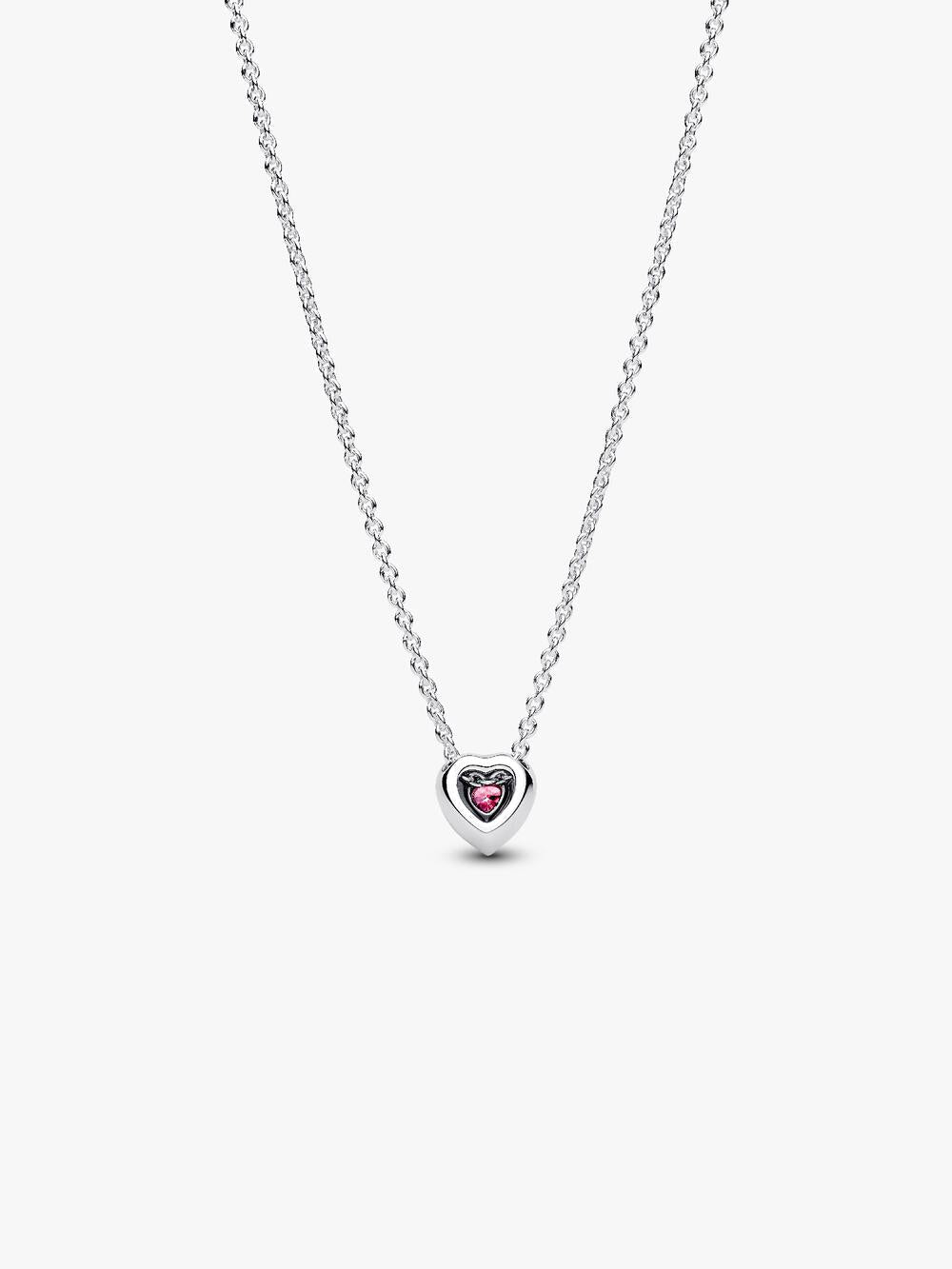 Pink Elevated Heart Necklace G4 3S