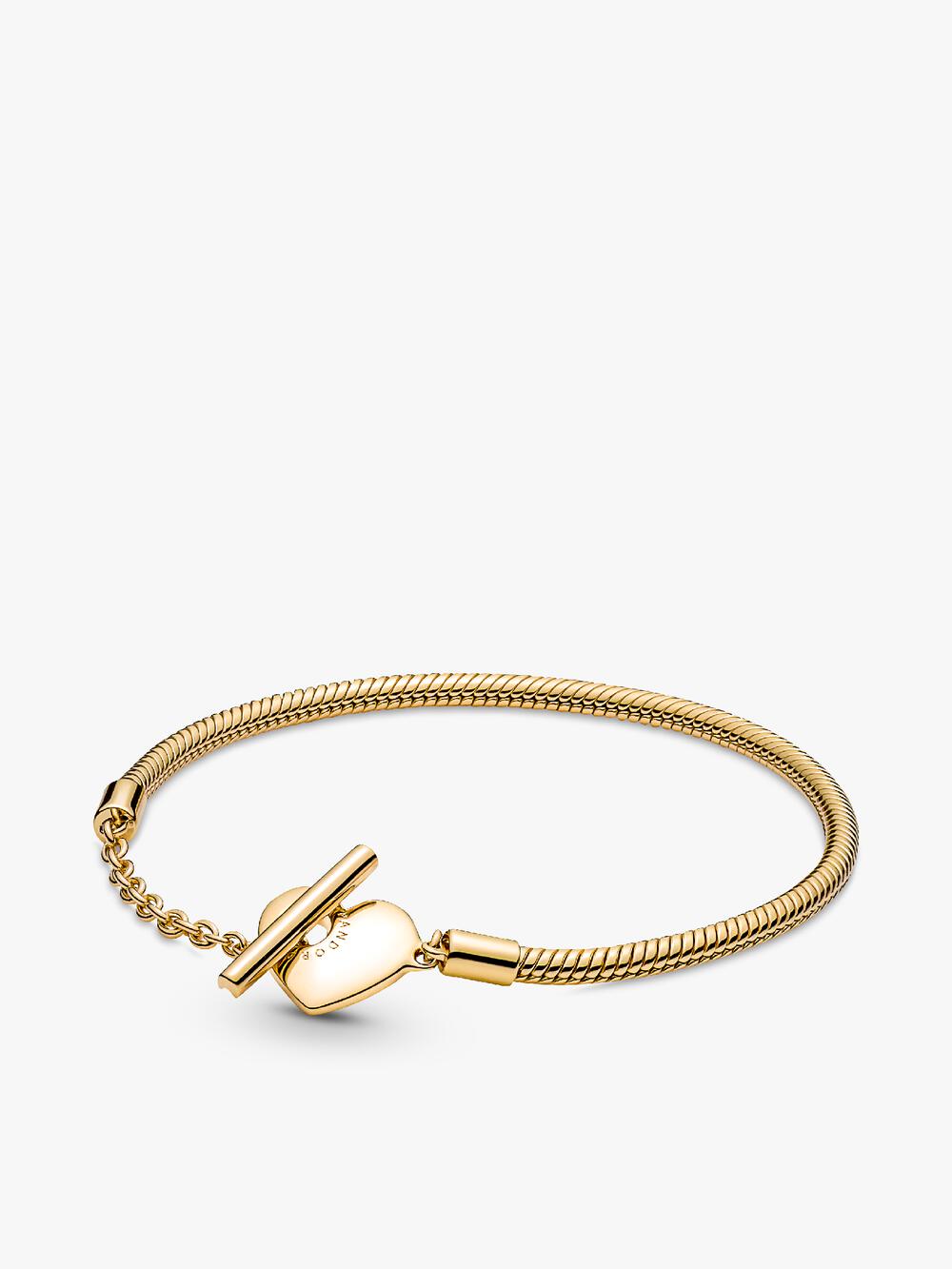 Moments Heart Closure Snake Chain Bracelet T2 vY