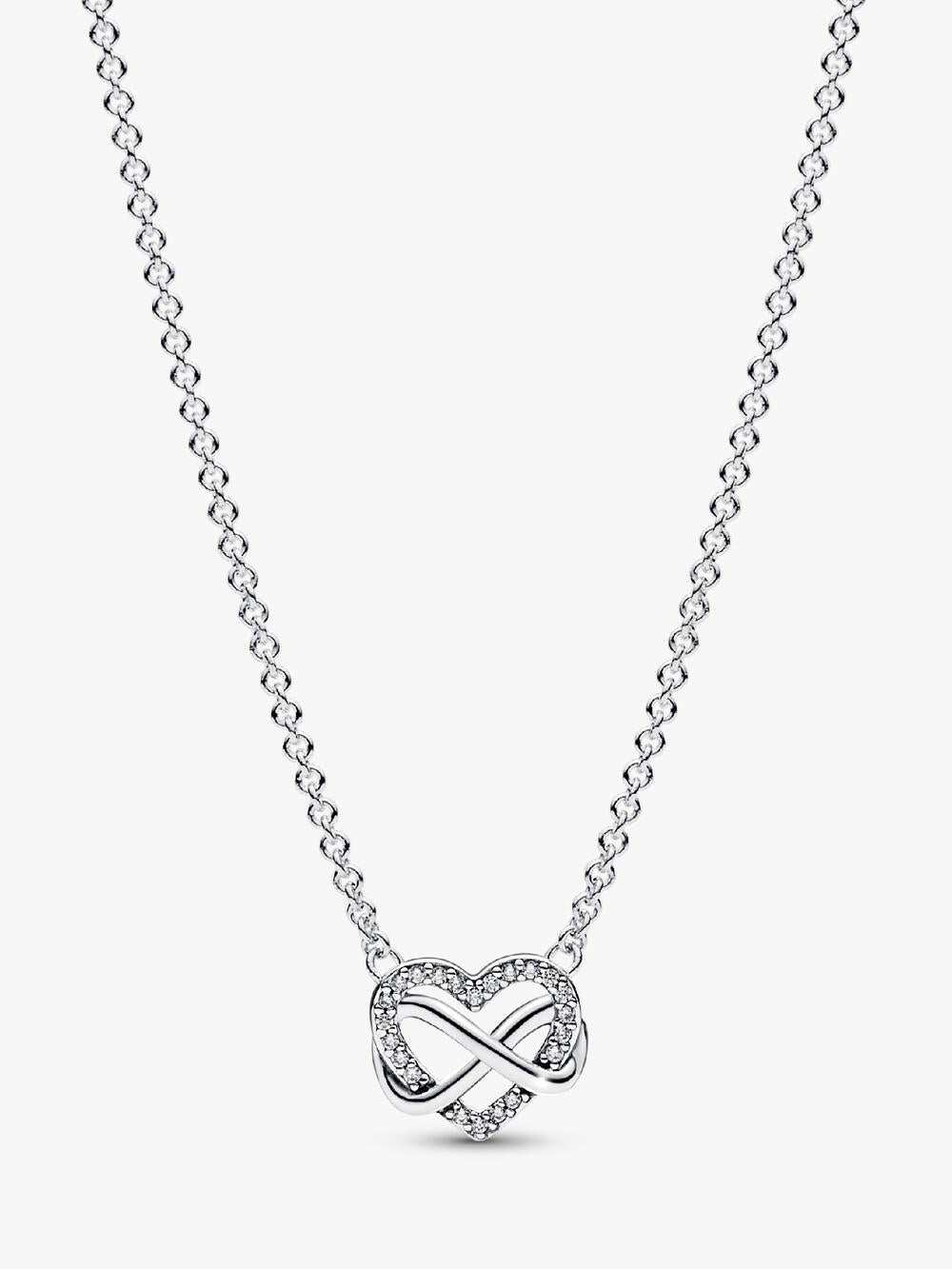 Sparkling Infinity Heart Collier Necklace S9 nR