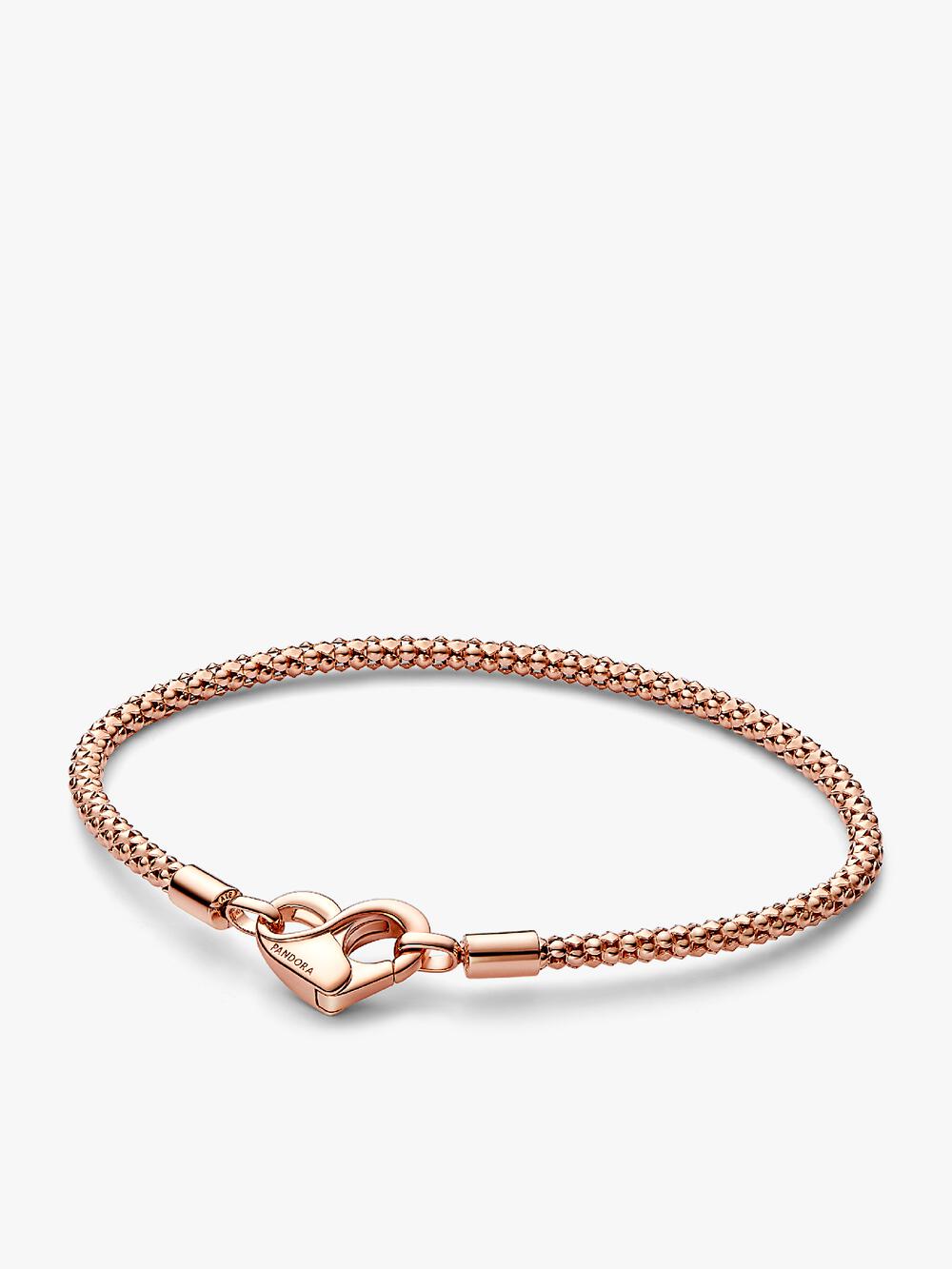 Moments Heart T-Bar Snake Chain Bracelet E8 QE