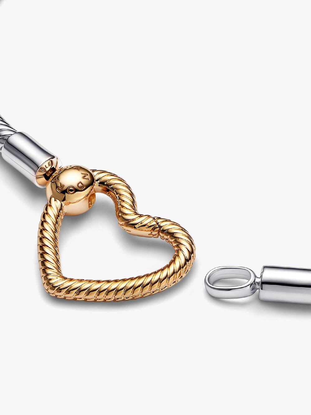 Moments Heart Closure Snake Chain Bracelet T2 vY