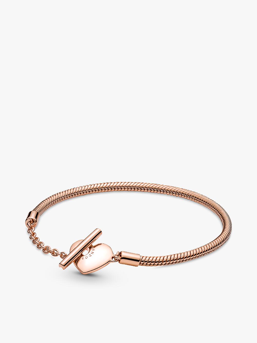Moments Heart Closure Snake Chain Bracelet T2 vY