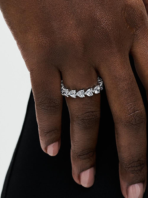Band of Clear Hearts Ring J9 ts