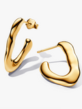 Organically V-shaped Open Hoop Earrings Z1 ix