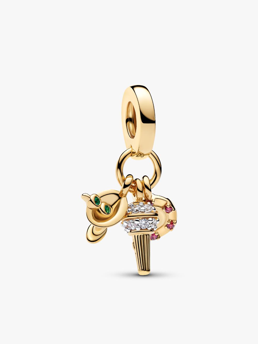 Treated Freshwater Cultured Baroque Pearl Padlock Dangle Charm Z6 92
