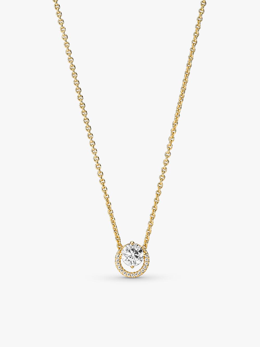 Engravable Heart Halo Collier Necklace L5 Za