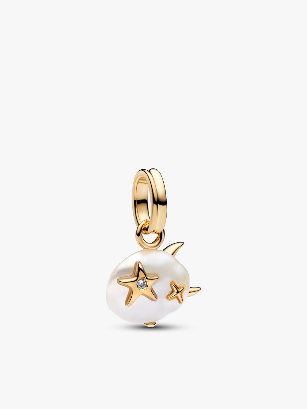 Treated Freshwater Cultured Baroque Pearl Mushroom Dangle Charm S1 Kg