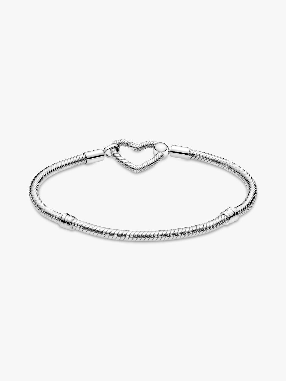 Moments Heart Closure Snake Chain Bracelet F8 84