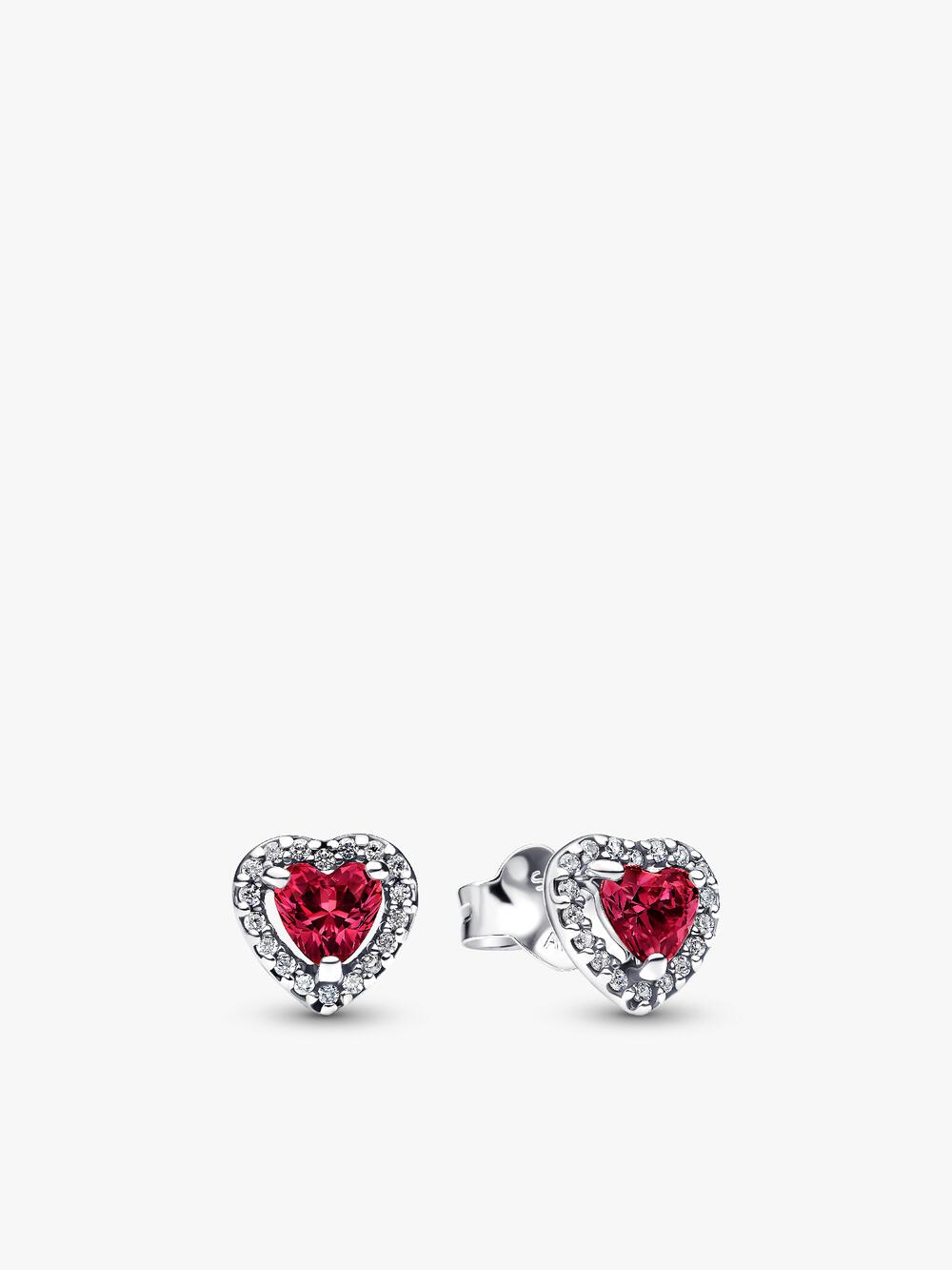 Elevated Pink Heart Stud Earrings Z0 8S